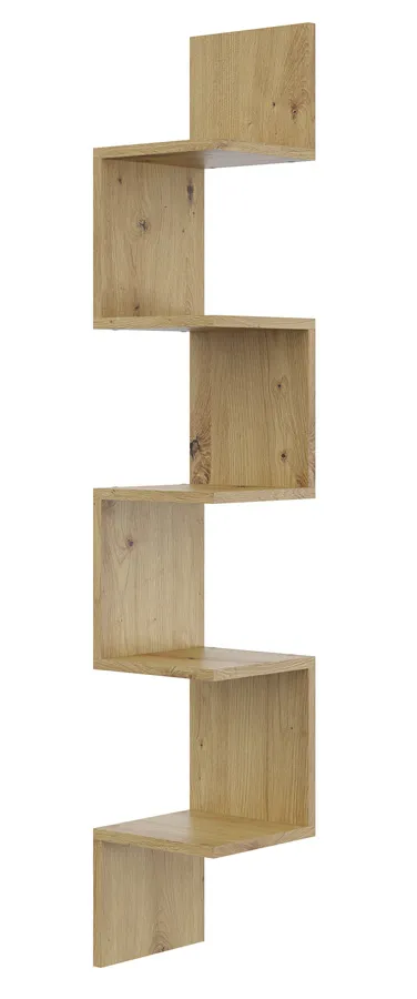 Narożna półka ścienna w kolorze dąb artisan D2-N33