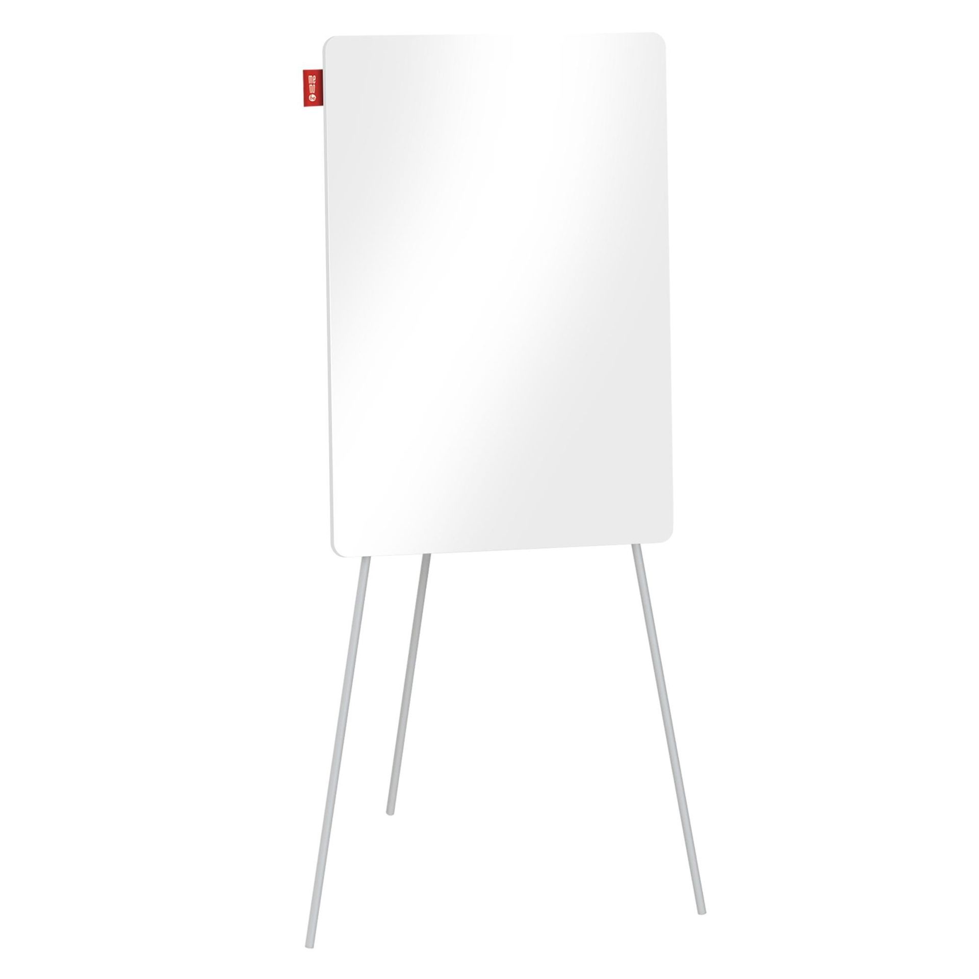 Flipchart na trójnogu szklany suchościeralny magnetyczny 70x100cm biały, czarny, niebieski