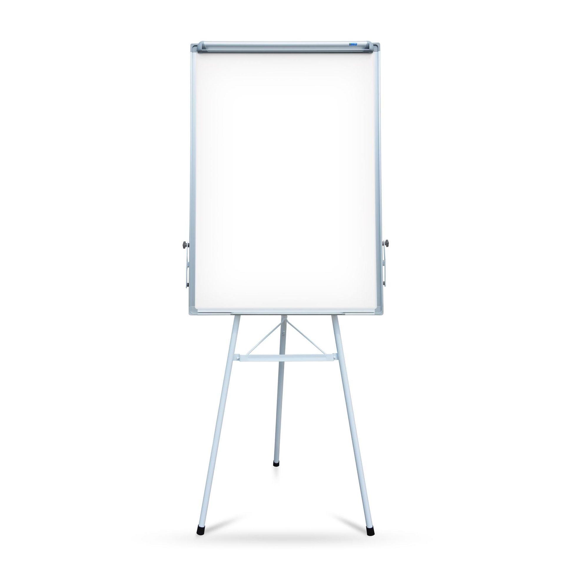 Flipchart na trójnogu, suchościeralny magnetyczny, rama aluminiowa, 70x100 cm