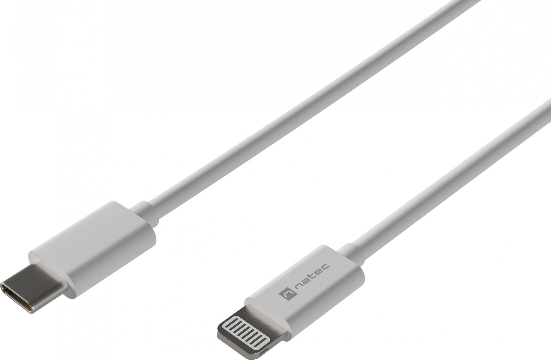 Kabel USB Natec USB-C - Lightning 2 m Biały (NKA-2151)