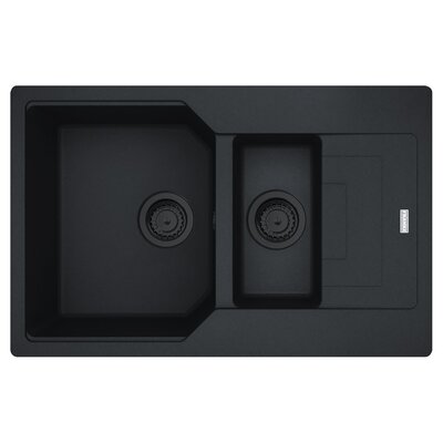 Franke Urban UBG 651-78 GSC Zlewozmywak granitowy półtorakomorowy 78x50 cm czarny mat 114.0697.748