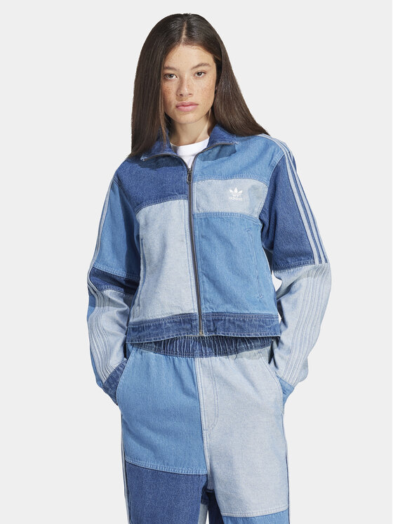 adidas Kurtka jeansowa KSENIASCHNAIDER IU2464 Niebieski Loose Fit
