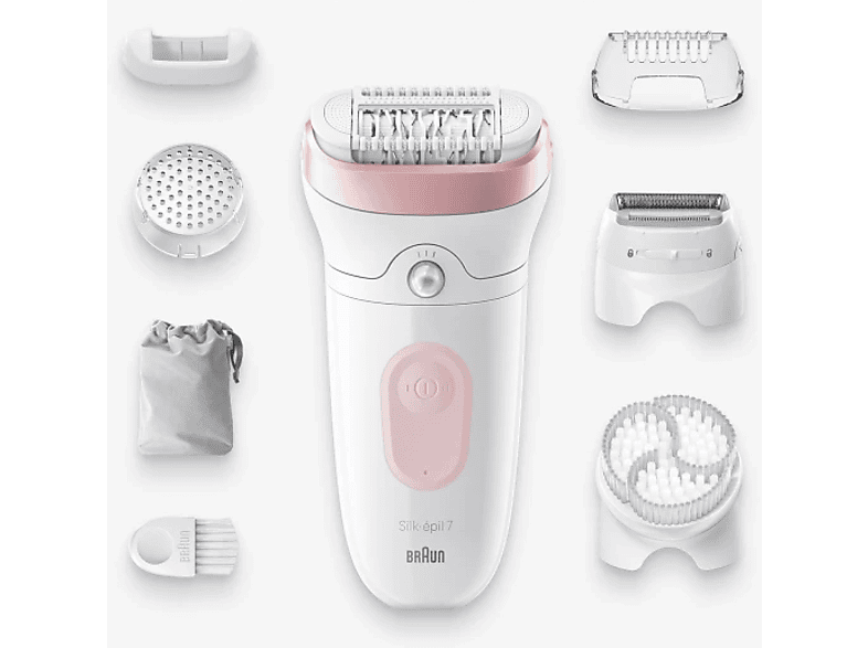 Depilator BRAUN Silk Epil SE7-060 Biało-różowy