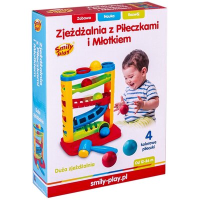 Zjeżdżalnia dla piłeczek i młoteczek