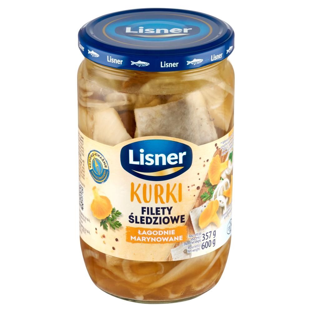 Lisner Filety śledziowe łagodnie marynowane kurki 600 g