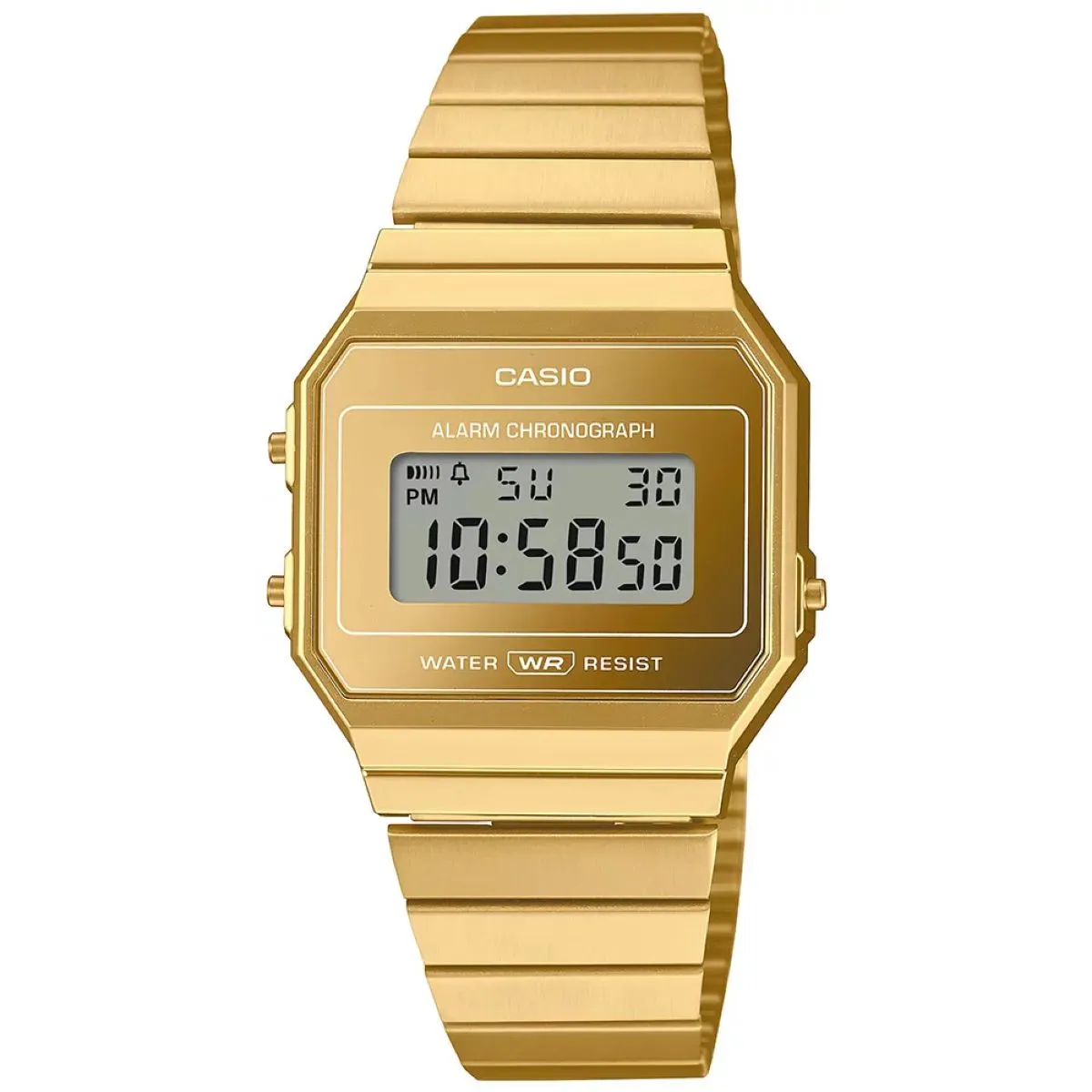 Złoty zegarek Casio Vintage z wyświetlaczem A700WEVG-9AEF 