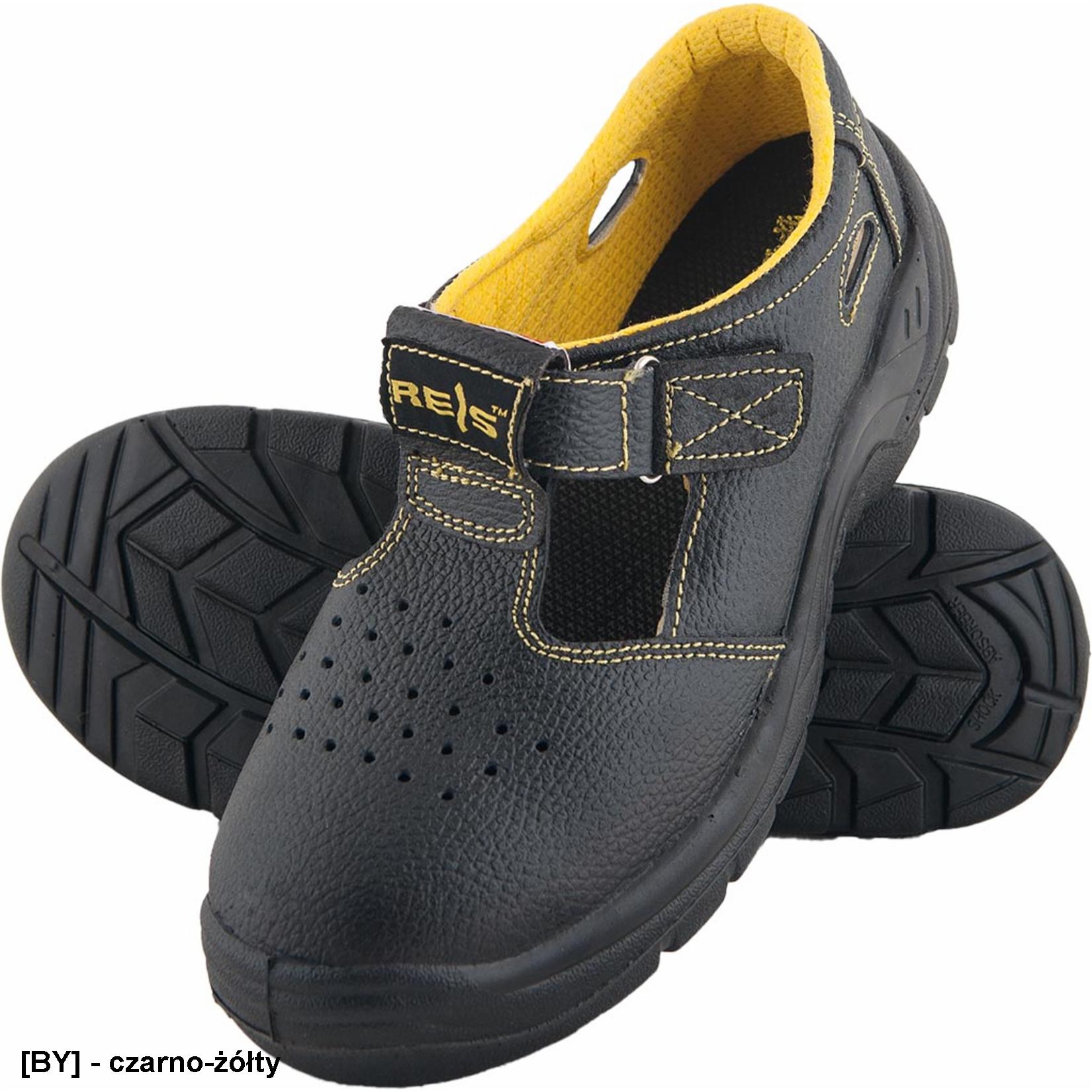 BUTY BEZPIECZNE / REIS / czarno-żółty / Rozmiar 50 / BRYES-S-SB_50