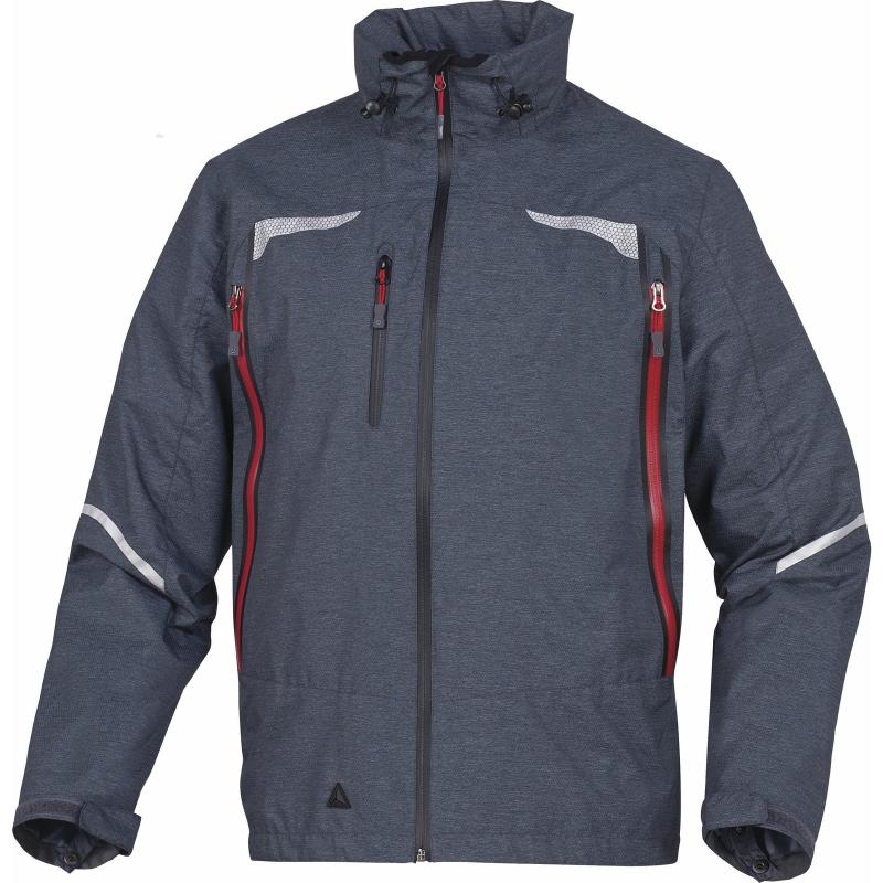 Delta Plus Kurtka 3 w 1 z poliamidu (74%) i poliestru (26%) z powłoką poliuretanową + odpinana bluza kolor szary rozmiar 3XL CORPEOLEGR3X EOLEGR3X