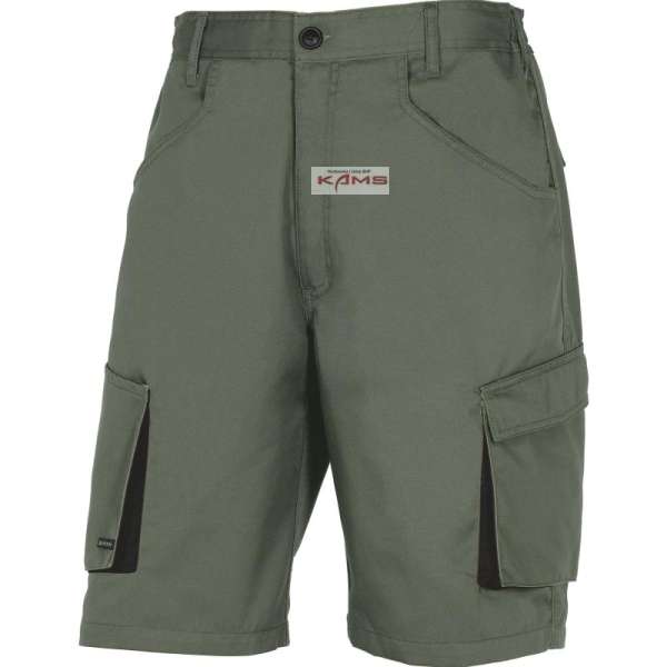 Delta Plus Spodnie bermudy robocze z poliestru/bawełny kolor zielono-czarny M2BE2VETM M2BE2VETM