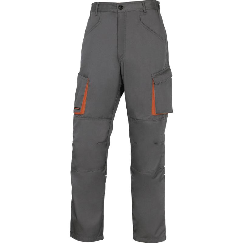 Delta Plus Spodnie robocze mach 2 z poliestru i bawełny - podszewka z flaneli kolor czarno-szary rozmiar 3XL M2PW2NO3X M2PW2NO3X