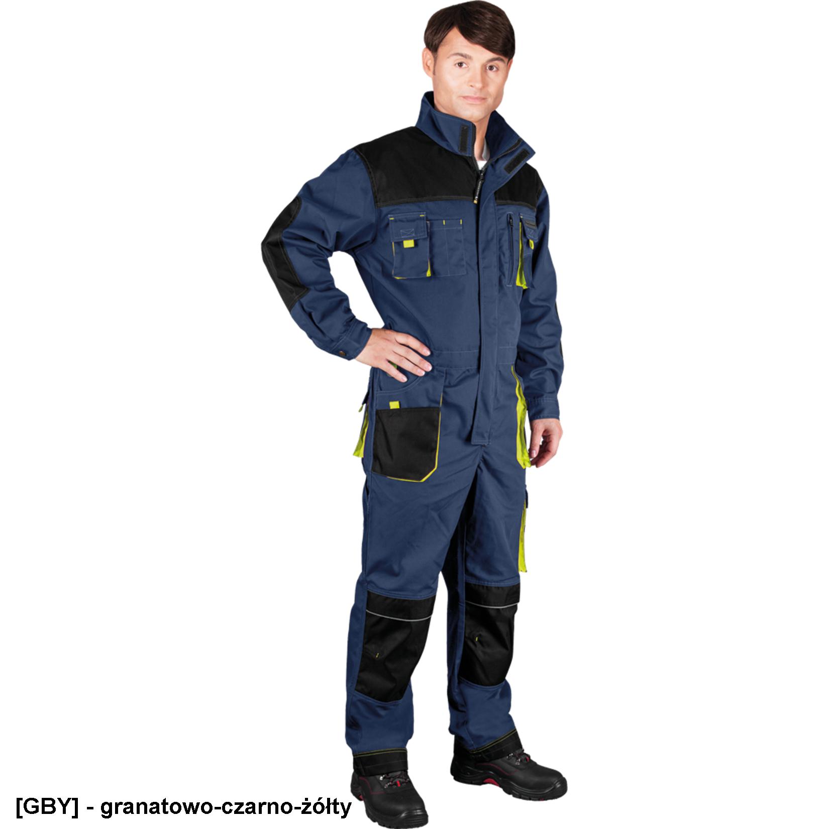 Leber & Hollman Kombinezon ochronny 52 granatowo-czarno-żółty 112L062