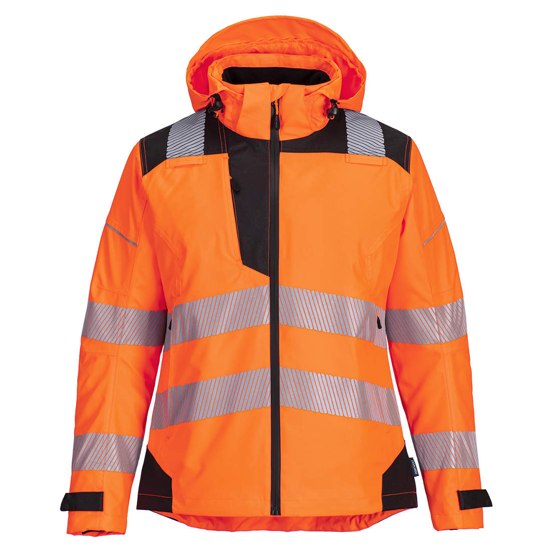 PORTWEST PW389 DAMSKA KURTKA PRZECIWDESZCZOWA PW3 HI-VIS; POMARAŃCZOWY/CZARNY
