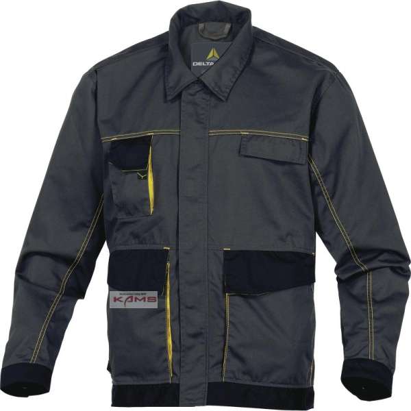 Delta Plus Bluza D-mach z poliestru(65%) i bawełny(35%) 245 g/m2 nadgarstki zap. na zatrzaski kol.czarno-czerwony roz. S CORP DMVESNRPT DMVESNRPT