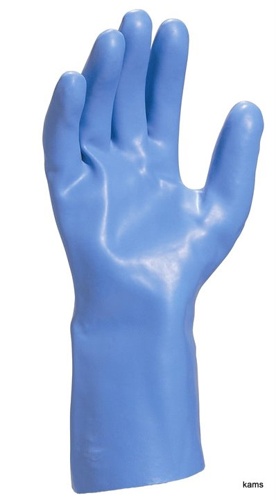 DELTAPLUS VENIZETTE VE920 RĘKAWICE Z LATEKSU NA WKŁADZIE Z DŻERSEJU, DŁ. 30 CM (NIEBIESKI, 8/9)