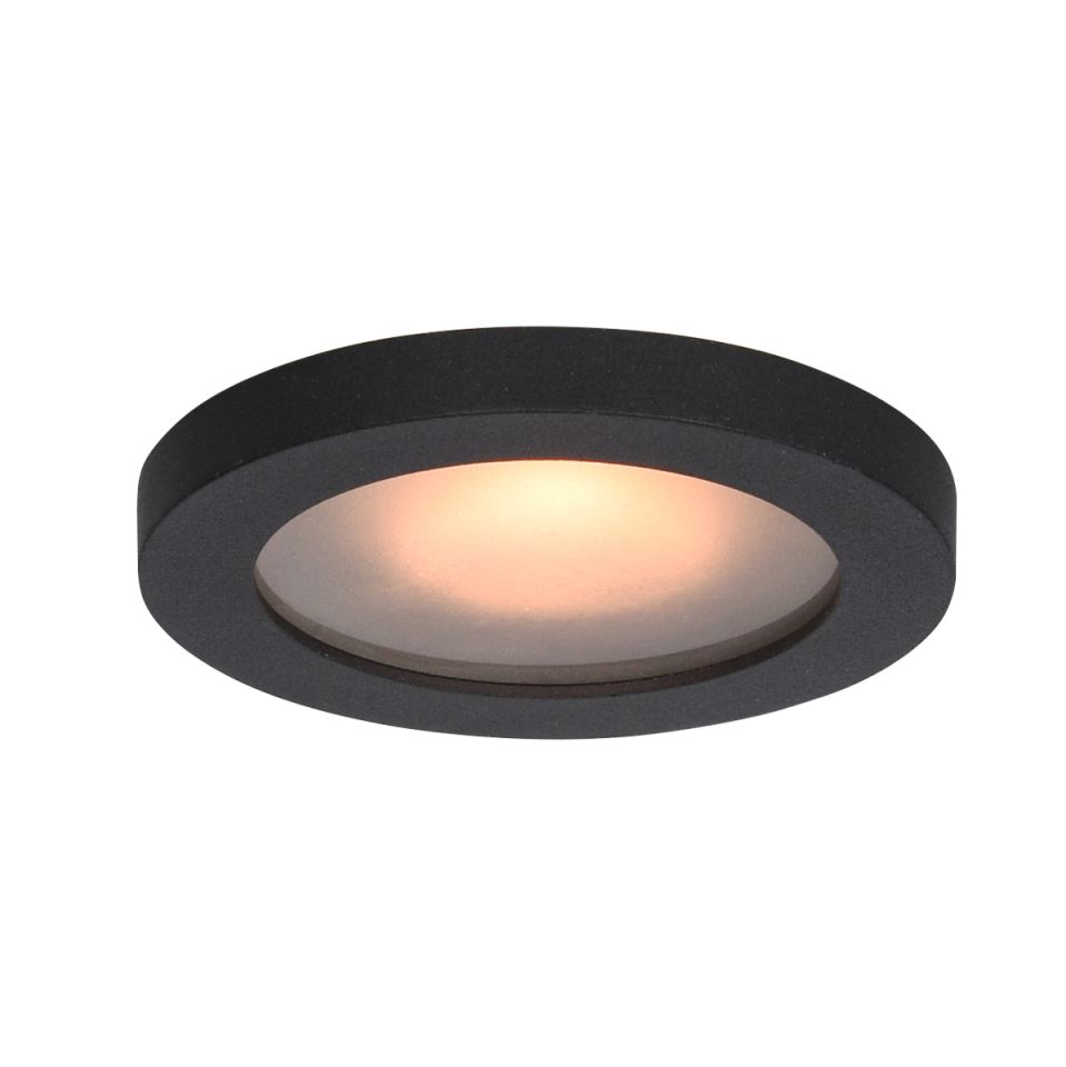 Mała lampa wpustowa ze stałym światłem DL-26385-GU10-BK z serii ANTAR