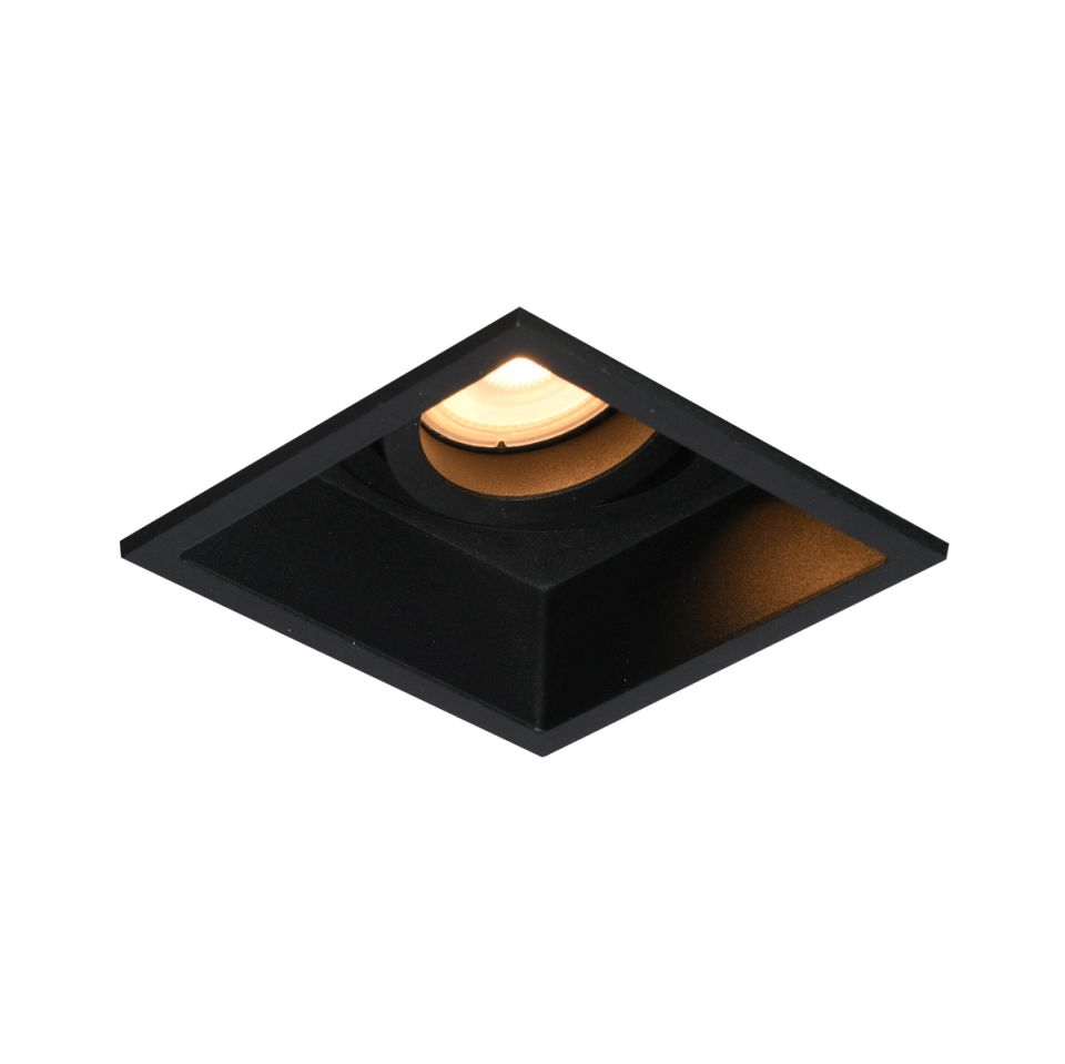 Kwadratowa lampa wpustowa, ruchome światło DL-88031-GU-BK z serii NARO