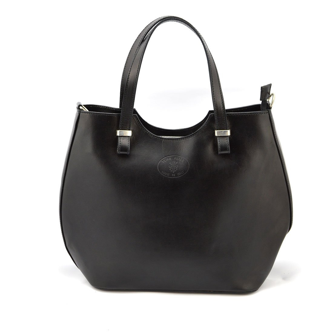 Elegancka stylowa duża skórzana shopperka do ręki