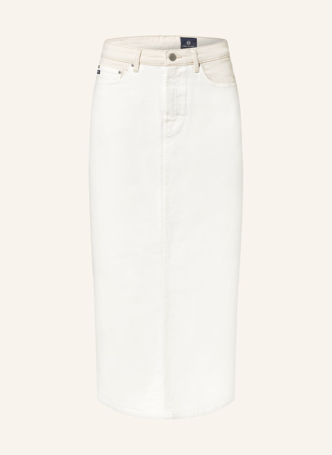 Ag Jeans Spódnica Jeansowa Skirt Long Two Tone weiss