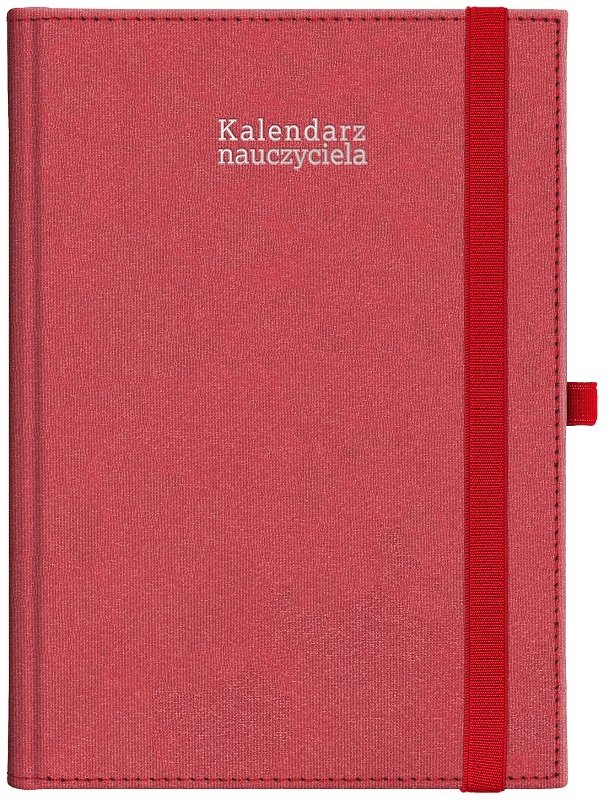 Kalendarz naucz. 2024/2025 B5 tyg Kraft czerwony - Wokół Nas