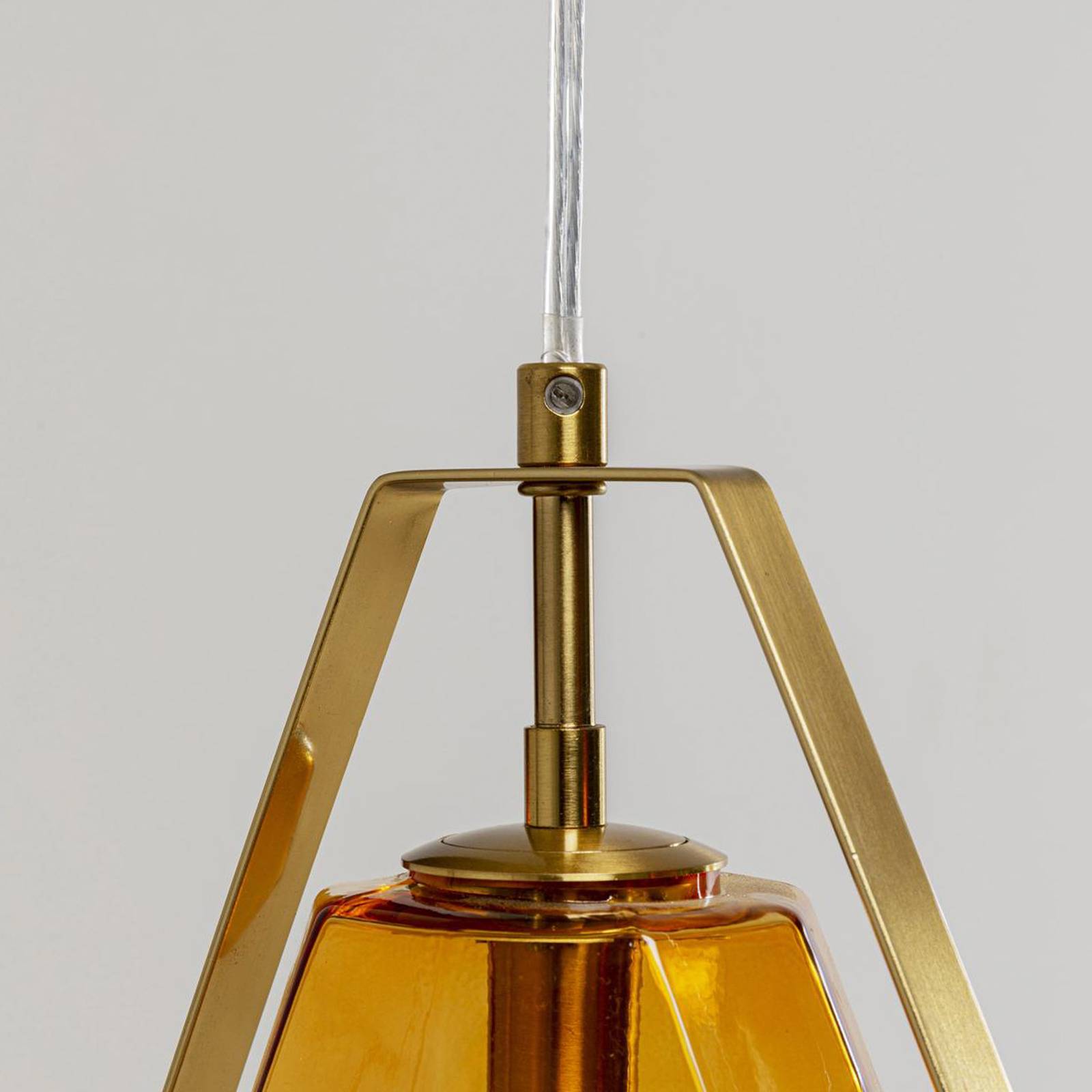 Lampa wisząca Kare Diamond Fever, kolor mosiądz, 1-punktowa