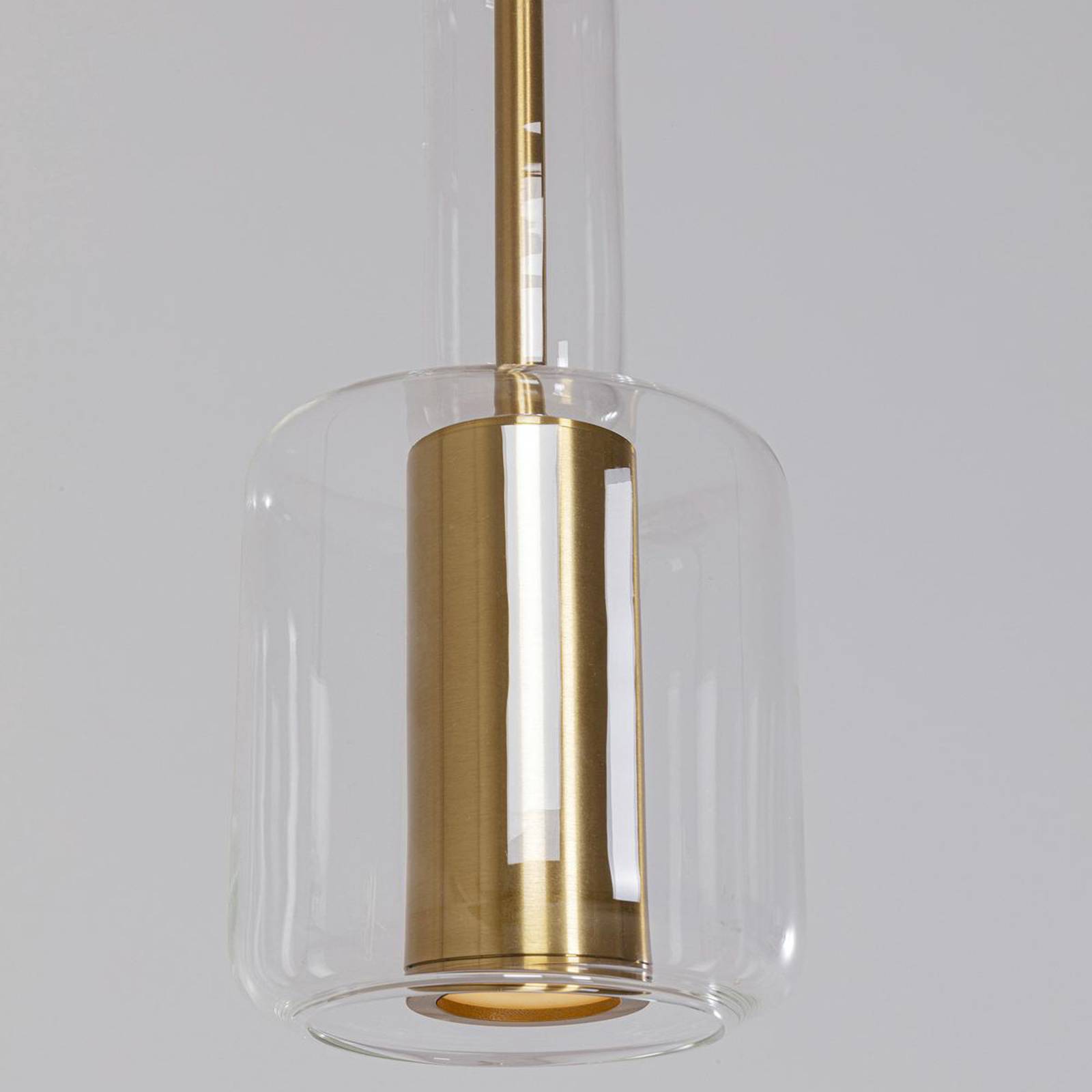 Lampa wisząca Kare Candy Bar, kolor złoty, stal, szkło, 1-punktowa.