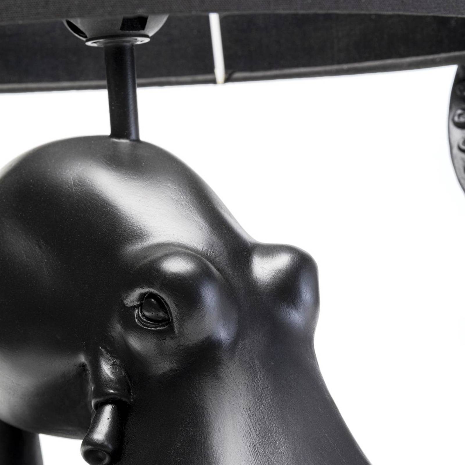 Lampa stołowa Kare Octopus, czarna, tekstylna, wysokość 47 cm