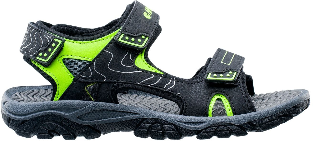 Hi-Tec Sandały dziecięce Menar T czarno-szaro-limonkowe r. 36