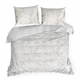 Eurofirany Pościel bawełniana 160x200 Sonia 37 biała kolorowa liście