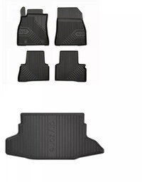 Zestaw dywaniki i mata do Nissan Juke I 2014-2019 - przed liftingiem bez regulowanej wysokości podłogi bagażnika