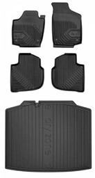 Zestaw dywaniki i mata do Skoda Rapid 2012-2019 - Hatchback bez regulowanej wysokości podłogi bagażnika