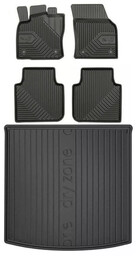 Zestaw dywaniki i mata do Skoda Kodiaq od 2016 - 7 osobowy, bez wnęk bocznych, złożony 3 rząd siedzeń