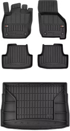 Zestaw Pro-Line dywaniki i mata do Volkswagen Golf VIII od 2019 - hatchback-gorna-podloga-bagaznika-mild-hybrid-miekka-hybryda-mhev-z-wnekami-bocznymi
