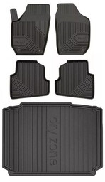 Zestaw dywaniki i mata do Skoda Fabia II 2006-2014 - Hatchback bez regulowanej wysokości podłogi bagażnika