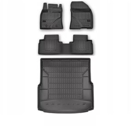 Zestaw Pro-Line dywaniki i mata do Toyota Avensis III 2009-2015 - Kombi przed liftingiem bez regulowanej wysokości podłogi bagażnika