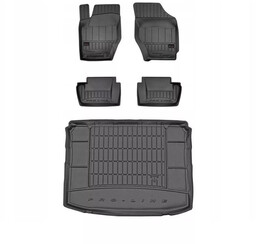 Zestaw Pro-Line dywaniki i mata do Citroen C4 I 2004-2010 - Hatchback bez regulowanej wysokości podłogi bagażnika