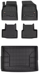 Zestaw Pro-Line dywaniki i mata do Opel Astra K 2015-2022 - Hatchback bez regulowanej wysokości podłogi bagażnika, z kołem zapasowym (pełny wymiar)