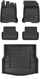 Zestaw Pro-Line dywaniki i mata do Renault Laguna III 2007-2015 - Liftback bez regulowanej wysokości podłogi bagażnika, bez wnęk bocznych