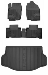 Zestaw dywaniki i mata do Toyota RAV4 IV 2015-2019 - Hybryda (HeV), bez regulowanej wysokości podłogi bagażnika
