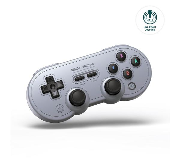 8BitDo SN30 Pro Bluetooth Hall Effect do PC, Nintendo Switch, Android, iOS Bezprzewodowy Gray