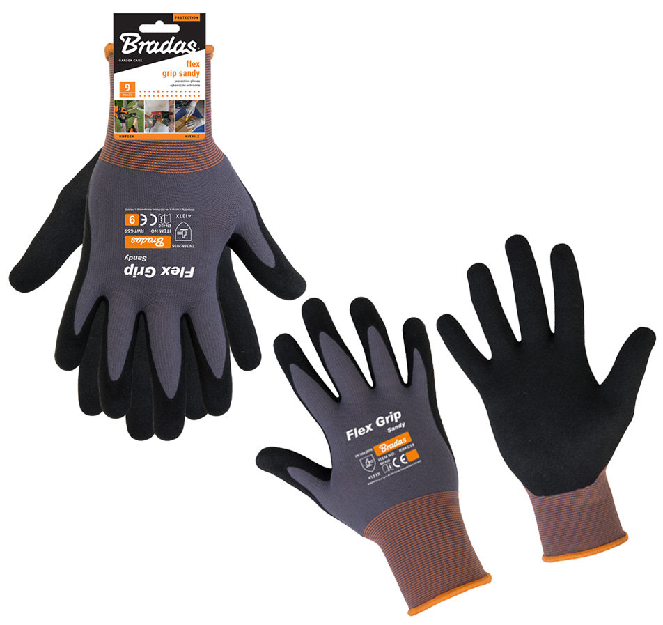 Rękawice ochronne FLEX GRIP SANDY nitryl, rozmiar 8