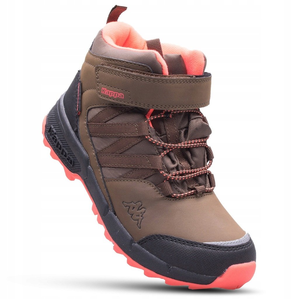 Buty Kappa Modne Stylowe Zimowe Ocieplane Cieple Wysokie Na Rzepy Śniegowce Botki 35