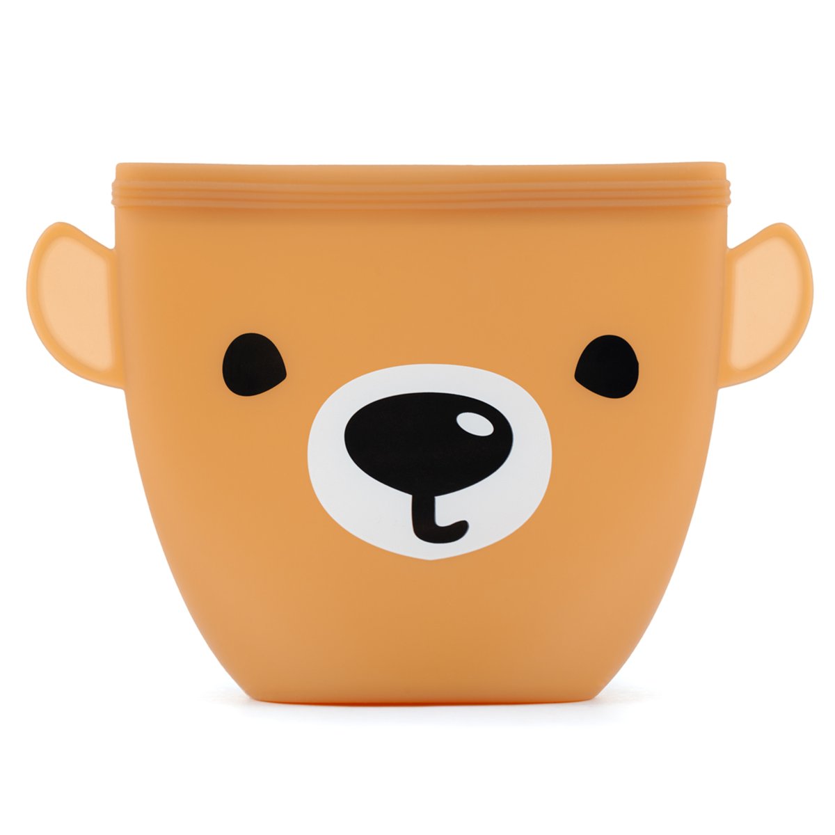 Silikonowa torebka strunowa Retter Brun na przekąski dla dzieci z wzorem misia, 350ml