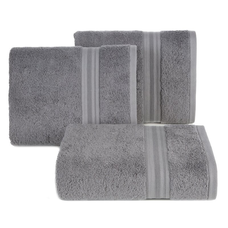 Eurofirany, Ręcznik Elen, Srebrny, 50x90 Cm