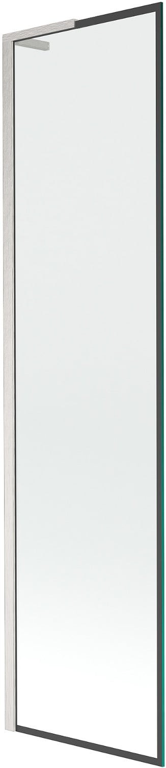 Mexen Next L parawan nawannowy 1-skrzydłowy 50 x 150 cm, czarny wzór, nikiel szczotkowany - 895-050-000-03-70-97