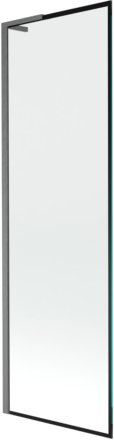 Mexen Next L parawan nawannowy 1-skrzydłowy 60 x 150 cm, czarny wzór, gun gray szczotkowany - 895-060-000-03-70-66