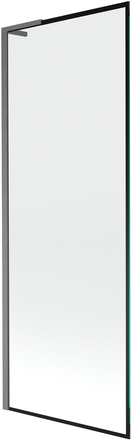 Mexen Next L parawan nawannowy 1-skrzydłowy 70 x 150 cm, czarny wzór, gun gray szczotkowany - 895-070-000-03-70-66