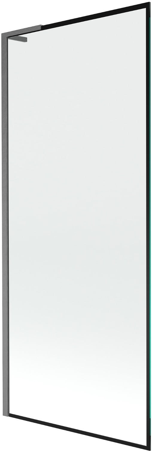 Mexen Next L parawan nawannowy 1-skrzydłowy 80 x 150 cm, czarny wzór, gun gray szczotkowany - 895-080-000-03-70-66