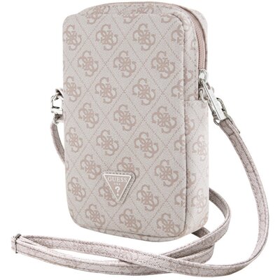 Guess torebka Zip 4G Triangle Różowy