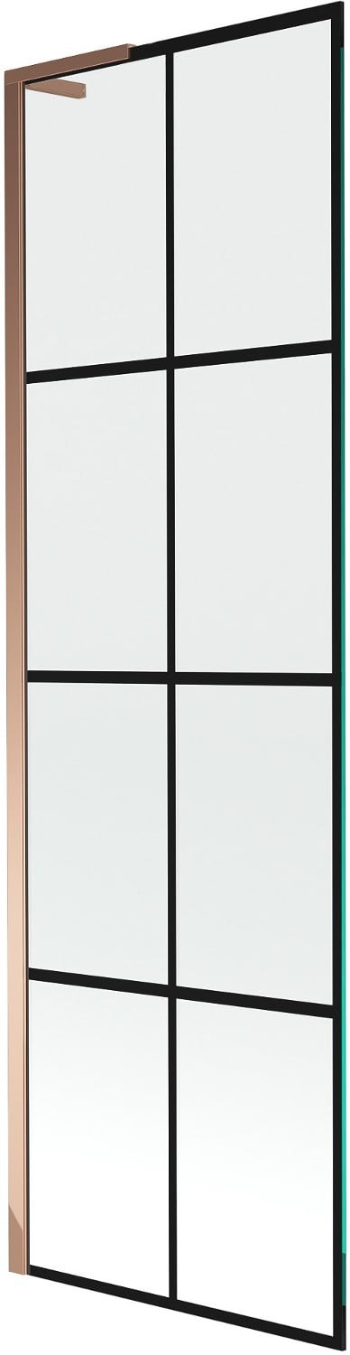 Mexen Next L parawan nawannowy 1-skrzydłowy 60 x 150 cm, czarny wzór, różowe złoto - 895-060-000-03-77-60
