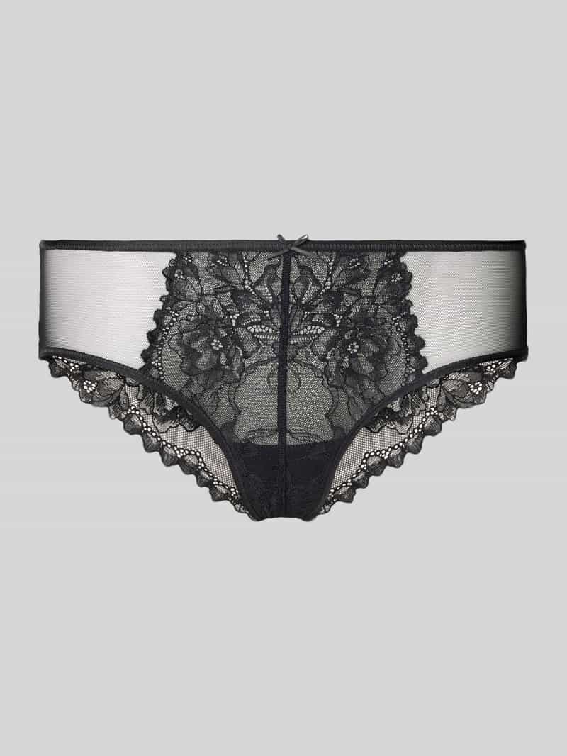 Majtki hipster z obszyciem koronką